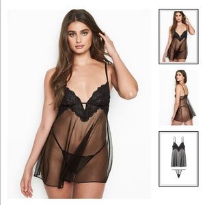 Embroidered Lace Babydoll